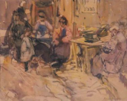 Women in a Breton Market by Frances Hodgkins